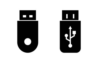 Usb simge vektör illüstrasyonu. Flaş disk işareti ve sembol. Flash disk işareti.
