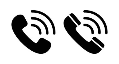 Simge vektör illüstrasyonunu ara. Telefon işareti ve sembol. Telefon ikonu. Bizimle irtibata geç 