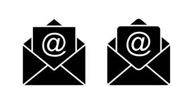 Posta simgesi vektör illüstrasyonu. e-posta işareti ve sembol. E- posta simgesi. Zarf simgesi