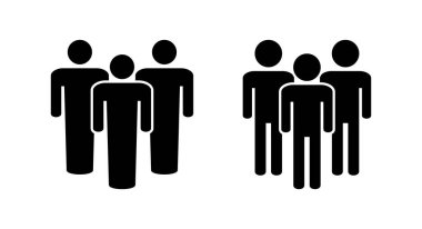 İnsanlar ikon vektör illüstrasyonu. İmza ve sembol. Kullanıcı Simgesi vektörü