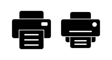 Simge vektör çizimini yazdır. yazıcı işareti ve sembol