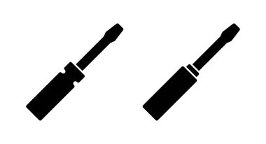 Tornavida ikonu vektör çizimi. araç işareti ve sembol