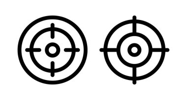 Hedef ikon vektör çizimi. hedef simge vektörü. hedef pazarlama işareti ve sembol