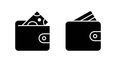 Cüzdan simgesi vektör illüstrasyonu. cüzdan işareti ve sembol