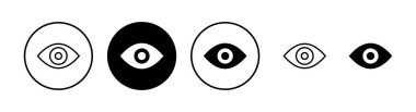 Göz ikonu vektör illüstrasyonu. Göz işareti ve sembol. Bak ve Görüş simgesi. 
