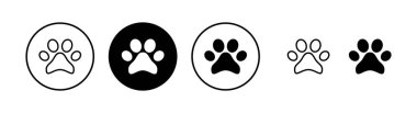 Paw simgesi vektör illüstrasyonu. Pençe izi ve sembol. köpek ya da kedi pençesi
