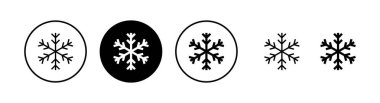 Kar ikonu vektör illüstrasyonu. kar tanesi işareti ve sembol