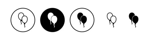 Ballon Pictogram Vector Illustratie Partij Ballon Teken Symbool — Stockvector