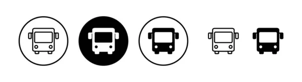 Bus Pictogram Vector Illustratie Busteken Symbool Vervoerssymbool — Stockvector