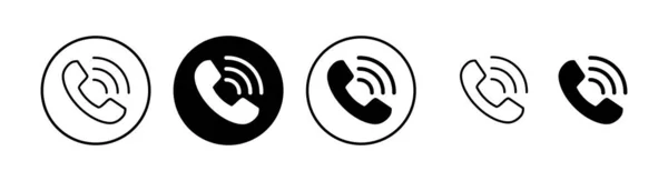Appelle Illustration Vectorielle Icône Signe Symbole Téléphone Icône Téléphone Nous — Image vectorielle