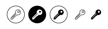 Anahtar simge vektör illüstrasyonu. Anahtar işareti ve sembol.