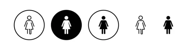 Vektorová Ilustrace Ženské Ikony Znak Symbol Ženy — Stockový vektor