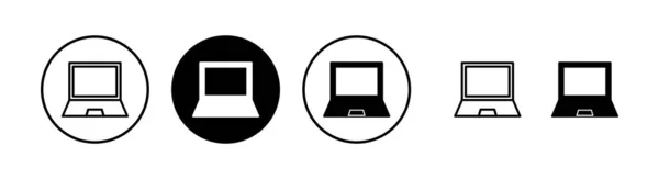 笔记本电脑图标矢量插图 计算机符号和符号 — 图库矢量图片