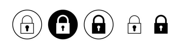 Lock Icon Vector Illustration Padlock Sign Symbol Encryption Icon Security — Stock Vector