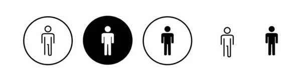 Man Icoon Vector Illustratie Mannelijk Teken Symbool Menselijk Symbool — Stockvector