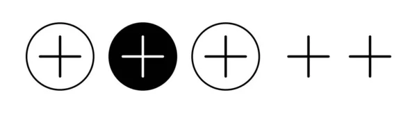 Плюс Векторная Иллюстрация Значка Добавить Знак Плюс Символ — стоковый вектор