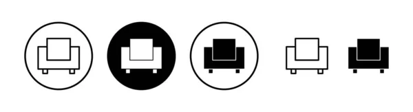 Sofa Icon Vektor Illustration Sofa Zeichen Und Symbol Möbel Ikone — Stockvektor