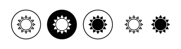 Icono Del Sol Ilustración Vectorial Signo Símbolo Brillo — Archivo Imágenes Vectoriales