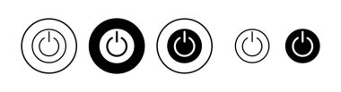 Güç ikonu vektör illüstrasyonu. Güç Anahtarı işareti ve sembolü. Elektrik gücü.