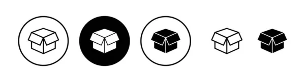 Illustration Vectorielle Icône Boîte Panneau Symbole Boîte Colis Paquet — Image vectorielle