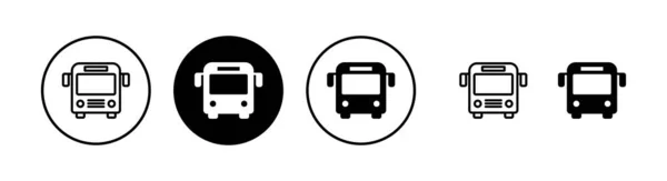 Bus Pictogram Vector Illustratie Busteken Symbool Vervoerssymbool — Stockvector