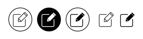 Upravit Ilustraci Vektoru Ikon Upravit Znak Symbol Dokumentu Upravit Ikonu — Stockový vektor
