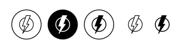 Obrázek Vektoru Ikony Blesku Elektrické Znamení Symbol Ikona Energie Energetický — Stockový vektor