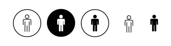 Εικονίδιο Ανθρώπου Διανυσματική Απεικόνιση Ανδρικό Σύμβολο Και Σύμβολο Ανθρώπινο Σύμβολο — Διανυσματικό Αρχείο