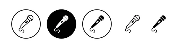 Icono Micrófono Ilustración Vectorial Signo Símbolo Karaoke — Archivo Imágenes Vectoriales
