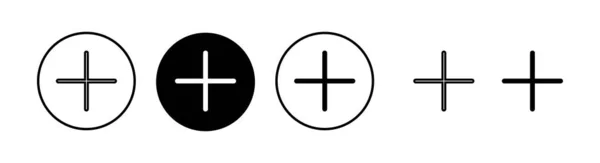 Icon Vector Illustration Pluszeichen Und Symbol Hinzufügen — Stockvektor