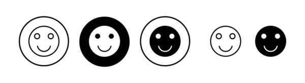 Χαμόγελο Εικονίδιο Διάνυσμα Εικόνα Εικονίδιο Εικονίδιο Emoticon Χαμόγελο Σήμα Και — Διανυσματικό Αρχείο