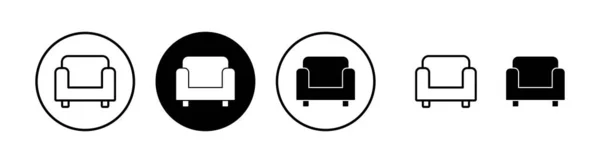 Sofa Icon Vektor Illustration Sofa Zeichen Und Symbol Möbel Ikone — Stockvektor