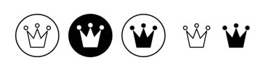 Crown ikon vektör illüstrasyonu. taç işareti ve sembol