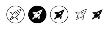 Roket ikon vektör illüstrasyonu. Başlangıç işareti ve sembol. roket fırlatma simgesi