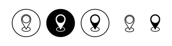 Адресна Піктограма Векторна Ілюстрація Знак Домашнього Розташування Символ Точка — стоковий вектор