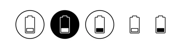 Obrázek Vektoru Ikony Baterie Značka Nabíjení Baterie Symbol Úroveň Nabití — Stockový vektor