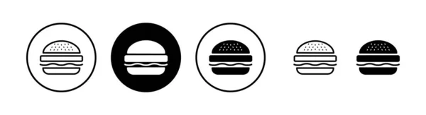 Burger Icon Vector Illustration Burger Zeichen Und Symbol Hamburger — Stockvektor