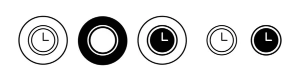 時計のアイコンベクトルイラスト 時刻表示と記号 アイコンを見て — ストックベクタ