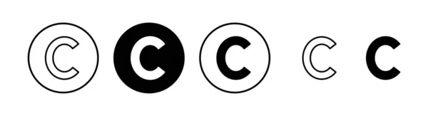 Icono Copyright Ilustración Vectorial Signo Símbolo Derechos Autor — Archivo Imágenes Vectoriales