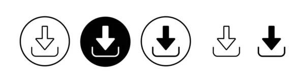 Descargar Ilustración Vector Icono Descargar Signo Símbolo — Vector de stock