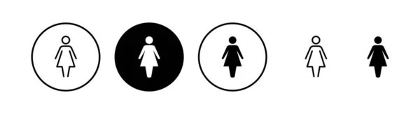Жіноча Іконка Векторні Ілюстрації Жіночий Знак Символ — стоковий вектор