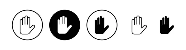 Ilustração Vetor Ícone Mão Sinal Mão Símbolo Gesto Mão —  Vetores de Stock