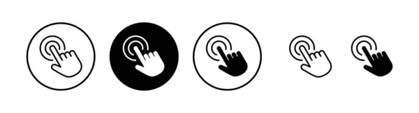 Haga Clic Mano Icono Vector Ilustración Signo Símbolo Del Puntero — Archivo Imágenes Vectoriales