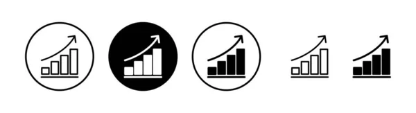 Gráfico Crescente Icon Ilustração Vetorial Sinal Gráfico Símbolo Ícone Diagrama —  Vetores de Stock