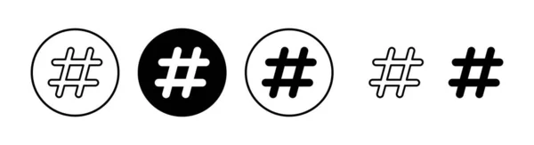 Hashtag Значок Векторні Ілюстрації Знак Хештегу Символ — стоковий вектор