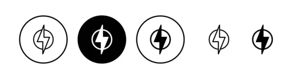 Obrázek Vektoru Ikony Blesku Elektrické Znamení Symbol Ikona Energie Energetický — Stockový vektor