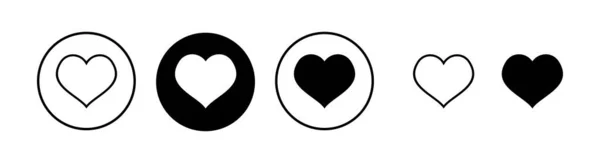 爱情图标矢量插图 心脏的标志和符号 就像图标向量 — 图库矢量图片