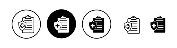 Ikona Ikony Zdravotního Pojištění Vektorové Ilustrace Značka Symbol Zdravotního Pojištění — Stockový vektor