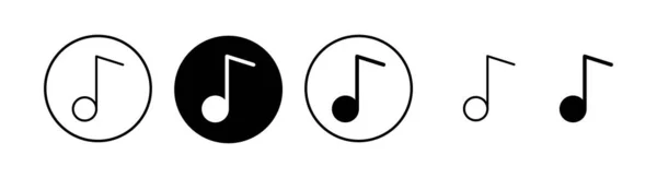 Muziek Icoon Vector Illustratie Noot Muziekteken Symbool — Stockvector