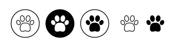 Paw Icon Vector Illustration Paw Print Sign Symbol Dog Cat — Stock Vector